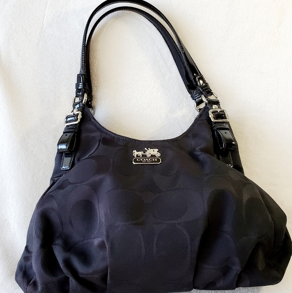 Coach Handbags - Coach Black Maggie Optic Art Purse